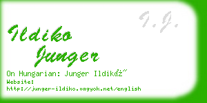 ildiko junger business card